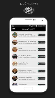 Julión Álvarez android App screenshot 0